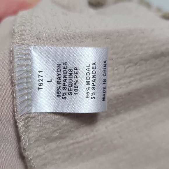 TART NWT Gold Sequin Tank Top With Cream Back Size Large - Picture 4 of 16